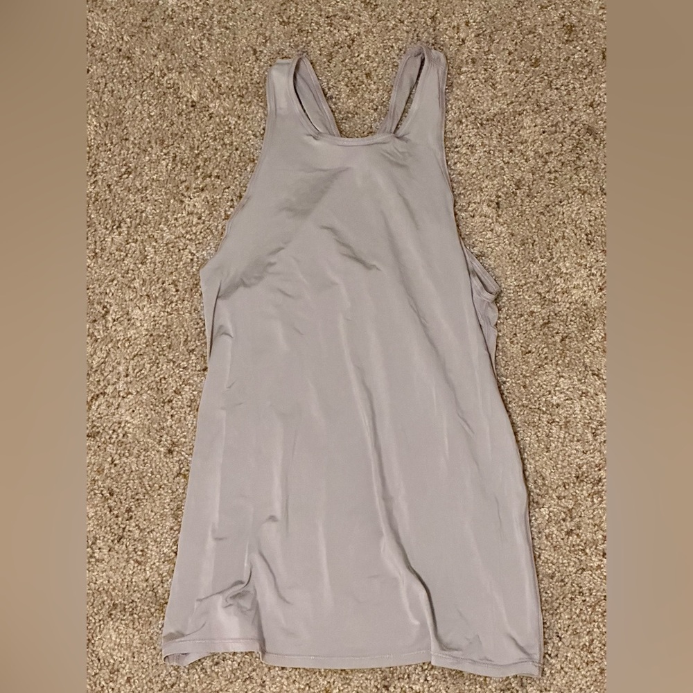 lululemon high neck grey ish purple tank top